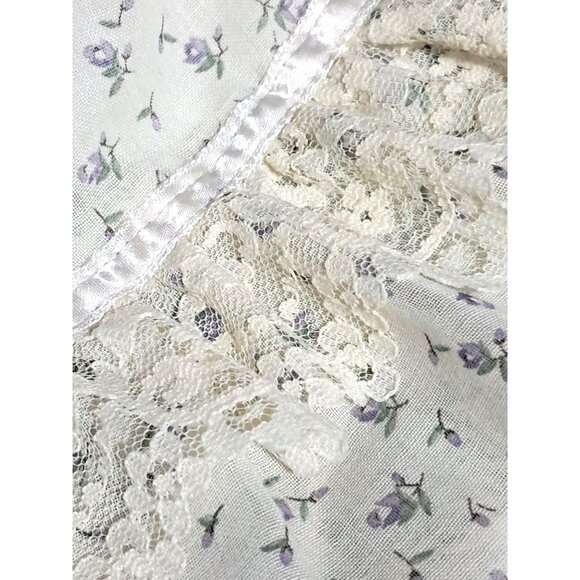 Vintage 70s Gunne Sax By Jessica San Francisco Floral Maxi Dress *READ* With Lac - Picture 11 of 15